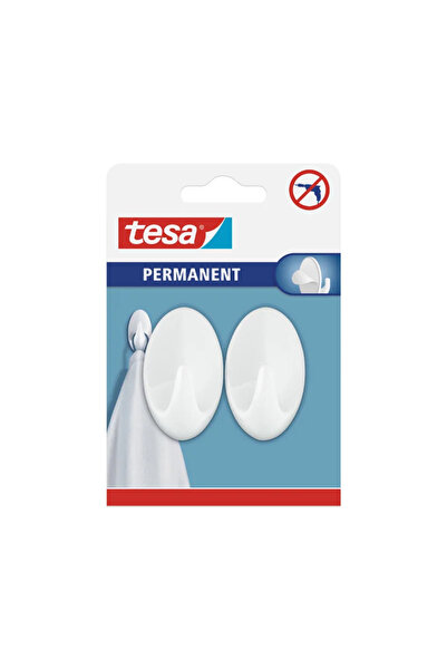 OEM Cuier autoadeziv, o agatatoare simpla, plastic, alb (set 2 buc)