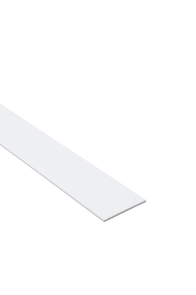 STANDERS Πλακέτα PVC, 40 x 2 mm, L = 1 μέτρο, ματ λευκό