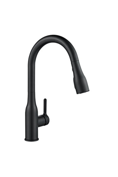 OEM Βρύση κουζίνας Delinia Fanny, Μονό μοχλού, μαύρη