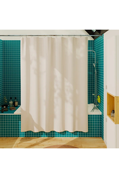 sensea Perdea dus Easy, din poliester, 180 x 200 centimetri, alb