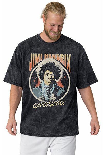 SEVBANO Σχεδιασμός Jimi Hendrix Legend Singer Τυπωμένο Unisex Oversize Vintag...