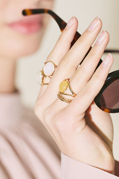 Manuka Pear Ring Set Gold