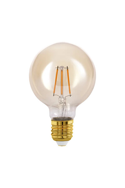 OEM Διακοσμητική λάμπα LED, E27, G80, 4 W, θερμό λευκό, 2200K, 350lm, κεχριμπ...