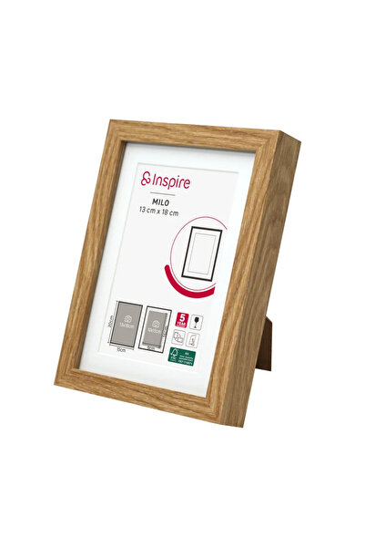 Inspire Rama foto Milo, 13 x 18 cm, stejar