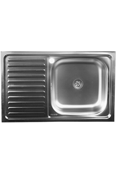 OEM Νιπτήρας κουζίνας από ανοξείδωτο ατσάλι, 80 x 50 cm, βάθος λεκάνης 16 cm,...