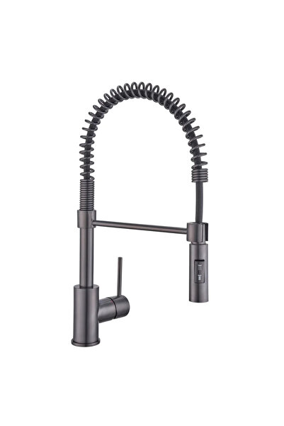 OEM Βρύση κουζίνας Delinia Tomas, Μονό μοχλού, γκρι