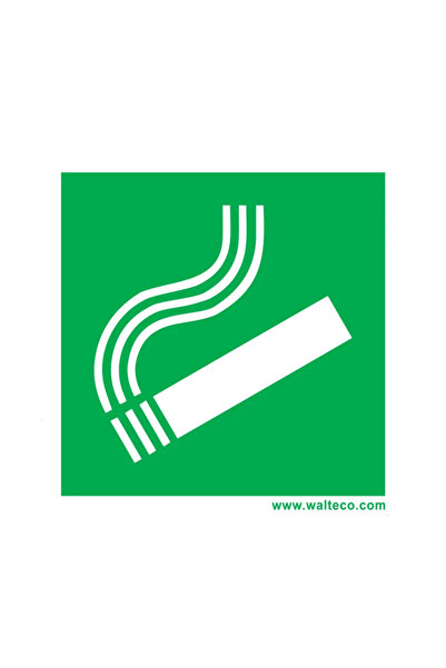 OEM Smoking area sign, adhesive, size 92 x 92 mm