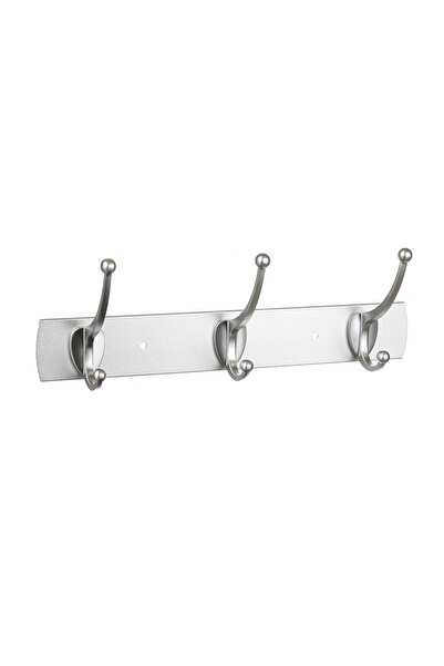 OEM Κρεμάστρα τοίχου, 3 Δίφυλλο , μεταλλική, 32 cm, χρώμιο