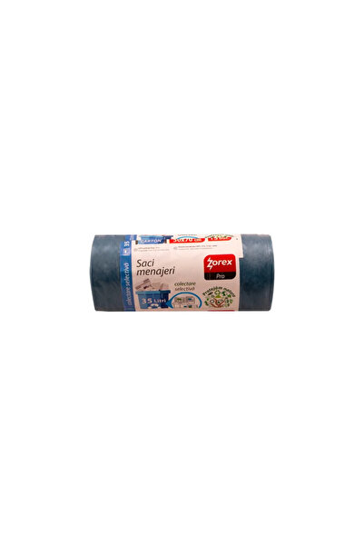 OEM Σακούλες απορριμμάτων LDPE 35 L x 15 τεμάχια, Zorex Pro, μπλε