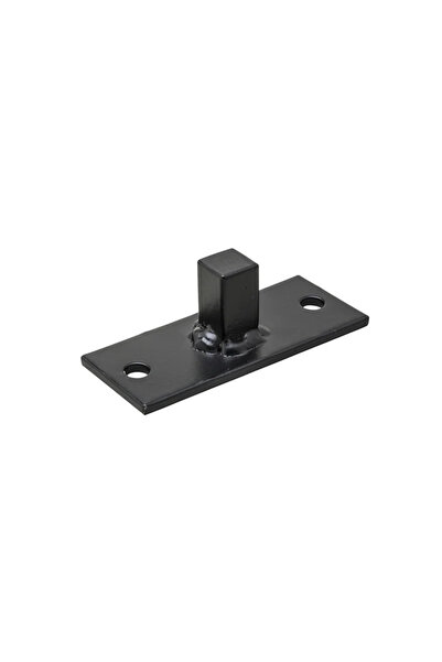 STANDERS Conector teava patrata, otel, 20 x 20 mm, fixare perete, neagra