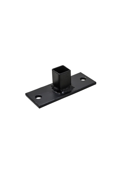 STANDERS Conector teava patrata, otel, 25 x 25 mm, fixare perete, neagra