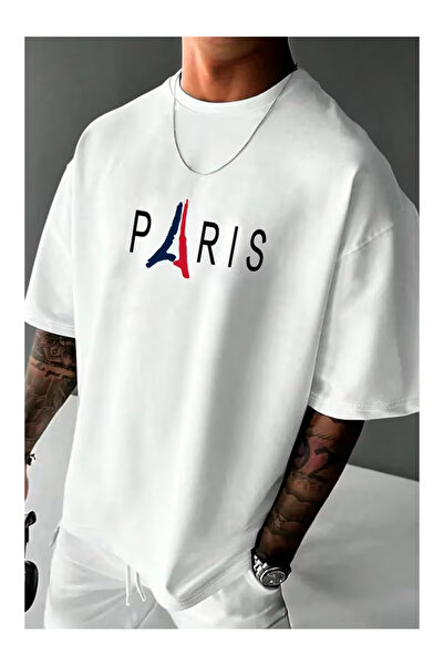 LAND MODA Unisex Paris Design Printed Tshirt