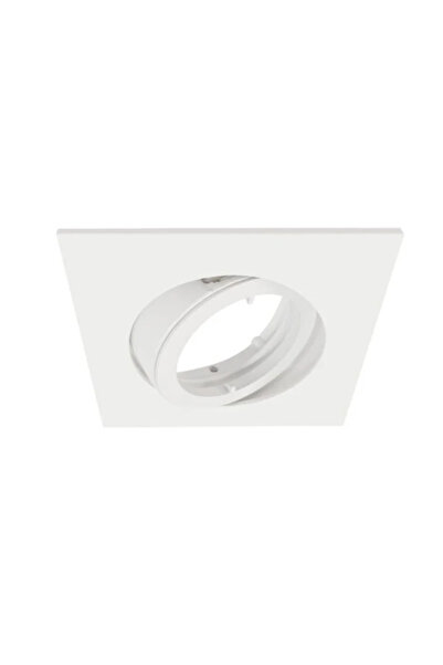 Inspire Bama recessed spotlight, adjustable, GU10, 10 W, square, white