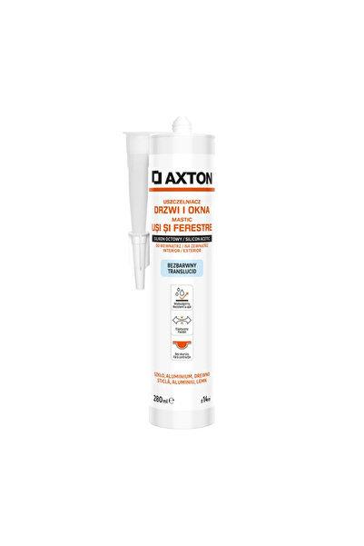 Axton Axton sealant, for doors and windows, Sheer, 280 ml