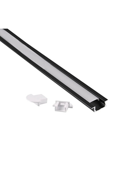 OEM Εντοιχιζόμενο προφίλ LED 1 μέτρου μαύρο Polux