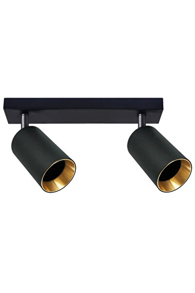 OEM Spot pe bara Maribel, 2 x GU10, negru/auriu