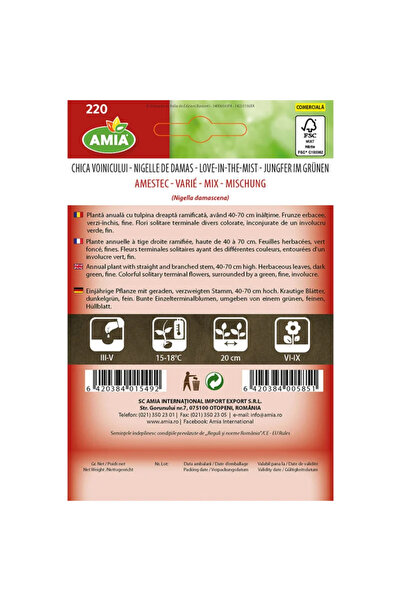 OEM Seminte flori de primavara, chica voinicului, amestec culori, Amia, 4 g