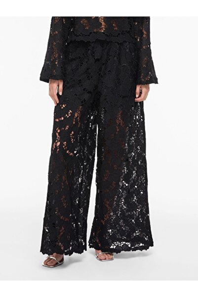 VILA High Waist Hose VIHYLDE Spitzen