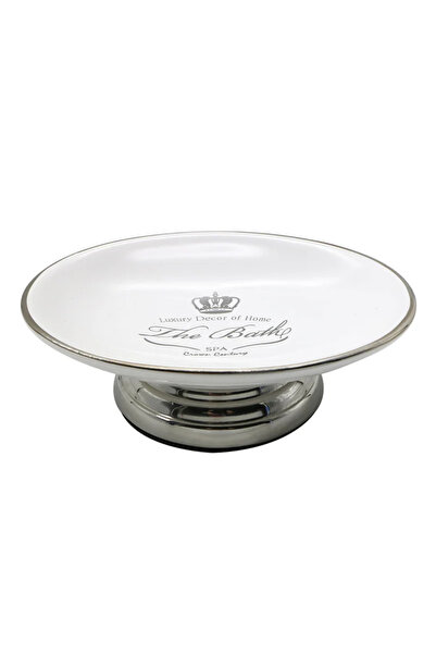 OEM Σαπουνοθήκη Elizabeth, κεραμική, λευκή