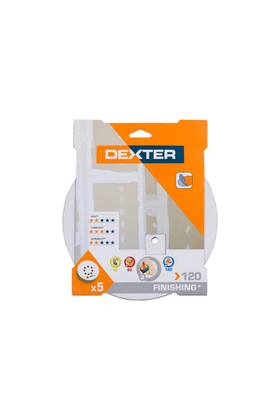 Dexter Шлайф диск за стена, Ø 225 мм, зърнистост 120 (комплект от 5 броя)