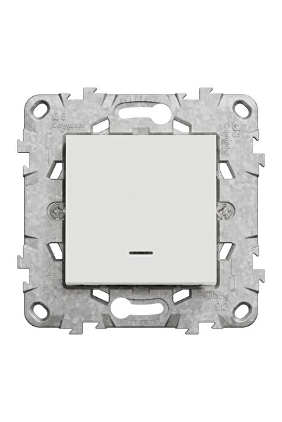 OEM Schneider Unica single switch, LED, with mounting bracket and claws, 10A,...