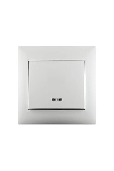 Lexman Lika simple switch, classic, with LED, IP20, white