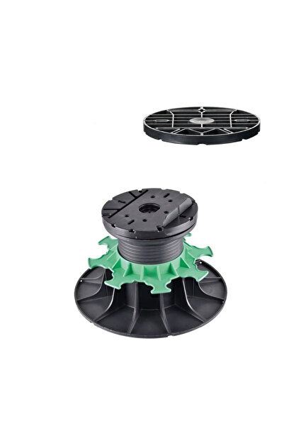 OEM Σετ 8 ρυθμιζόμενων ανυψωτικών δαπέδου βεράντας, 80 - 140 mm, μαύρο