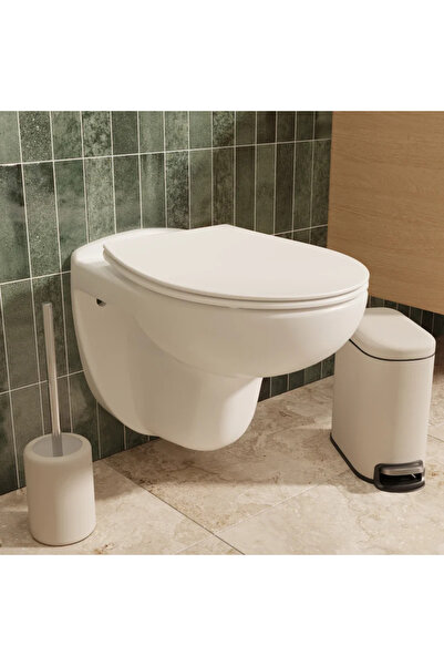 OEM Capac WC Sensea Remix, din duroplast, inchidere lenta, oval, alb