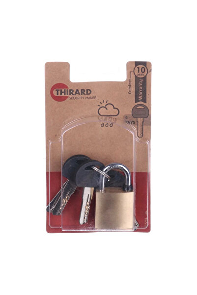 OEM Λουκέτο με κλειδί, για εξωτερική χρήση, Thirard, ορείχαλκος, 32 mm, Διπλή...