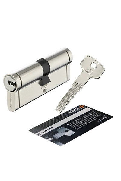 STANDERS Κύλινδρος από ορείχαλκο/νικέλιο, 6 ακίδες, 40 x 40 mm, 5 κλειδιά