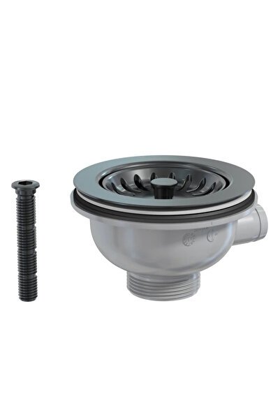 OEM Βαλβίδα νεροχύτη Equation χωρίς υπερχείλιση, Ø 90 mm, μαύρη