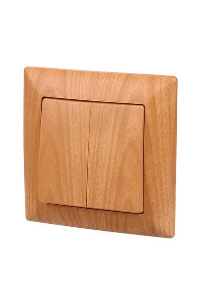 OEM Gunsan Visage double switch, classic, IP20, brown