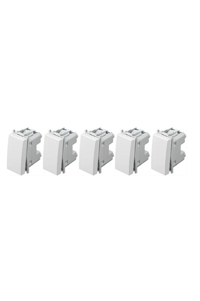 OEM Tem Modul simple switch, modular, IP20, white (set of 5 pieces)