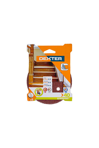 Dexter Disc abraziv Dexter, pentru slefuitor cu excentric, Ø 125 mm, granulat...