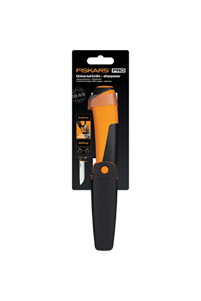OEM Μαχαίρι γενικής χρήσης, με θήκη και ξύστρα, Fiskars
