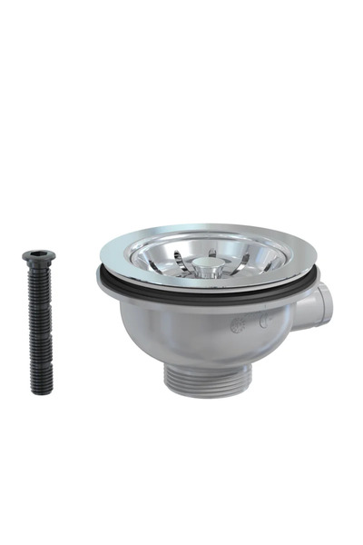 OEM Equation sink valve without overflow, Ø 90 mm, grey