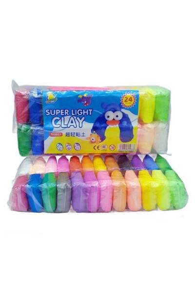 Fun Moment 24 قطعة من الصلصال الجاف، ناعم، وملون، للعب الأطفال