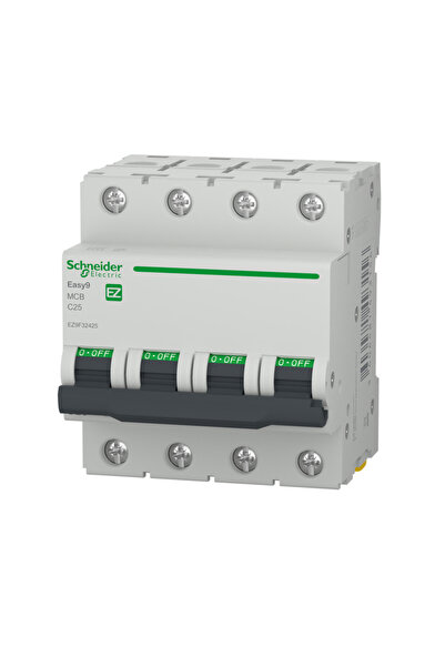 OEM Автоматичен предпазител Schneider Easy9, четириполюсен, 25A, 4 P