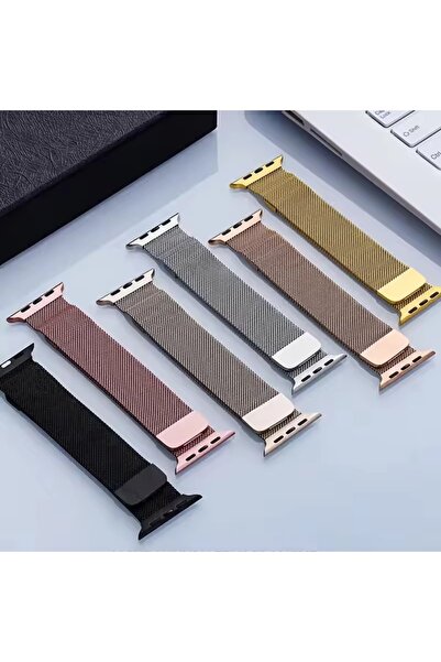 Volenta Watch Compatible 38-41 mm Black Metal Mesh Band Magnetic Milanese Loop