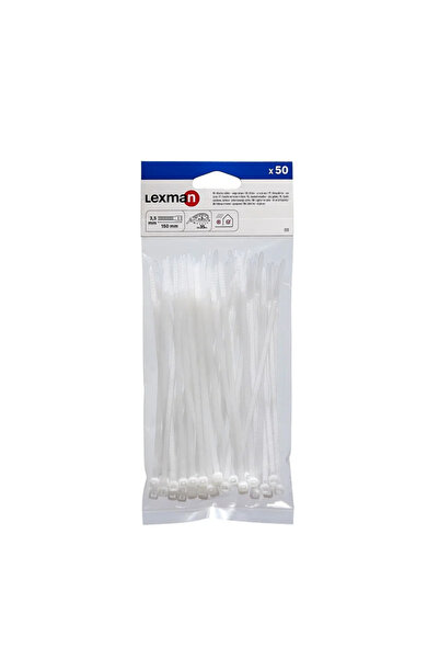 Lexman Necklace 150 x 3.5 mm, white, (set of 50 pcs)