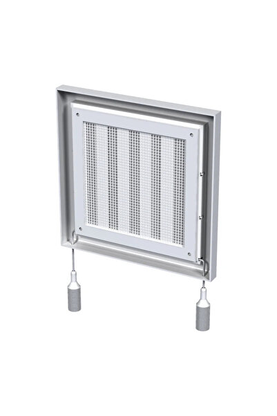 OEM Вентилационна решетка, с шнур, пластмаса, 15,4 x 15,4 см, бяла