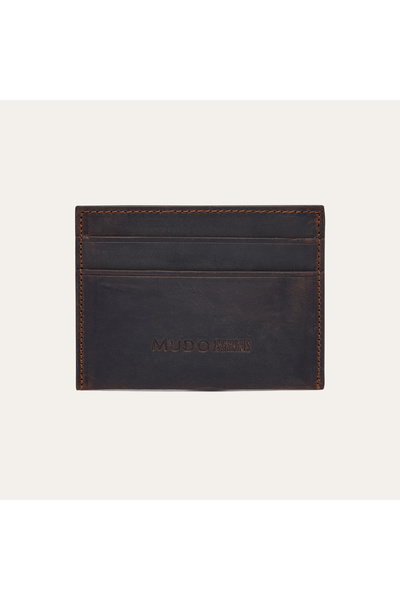 Mudo حامل بطاقات من الجلد الطبيعي