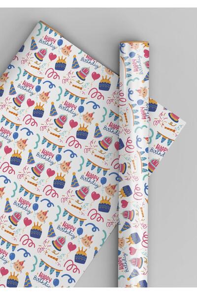 Miona Doğum Gününe Özel Hediye Paketleme Ambalaj Kağıdı 35x50 cm(1 ADET)