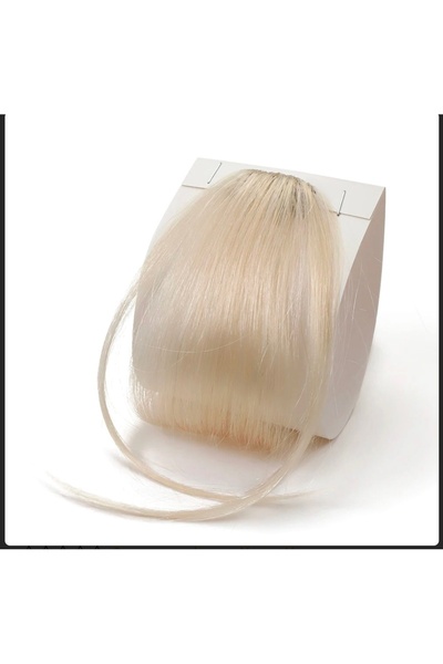 Handmade %100 Gerçek insan saçı İnce kahkül perçem kolay kullanımlı Platin