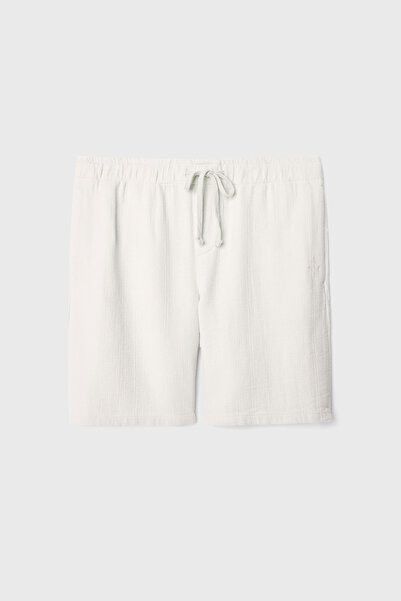 Mudo Straight Fit Waist-Tie Shorts