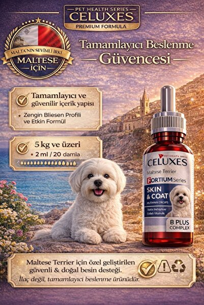 CELUXES Fortium Deri ve Tüy Multivitamin Damla 50 ml – Maltese Terrier