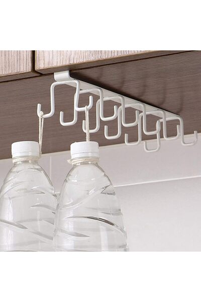 Arabest Mug Hooks Under Cabinet, Coffee Cup Hooks Under Cabinet No Drilling M...