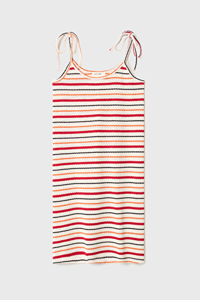 Mudo Straight Cut Striped Sleeveless Mini Dress