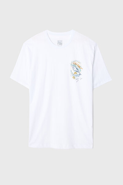 Mudo Marin Printed Oversize Cycling Collar T-Shirt