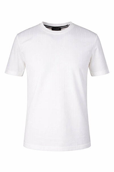 trender 26Yss9000023 White Men's T-Shirt Floresha O Neck